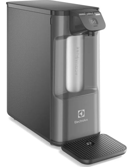 Purificador de Água Gelada Fria e Natural Elétrico Compacto Eletrônico placa Filtro refil 6 meses ou 3000l Painel Touch Bivolt Cinza PE12G Electrolux