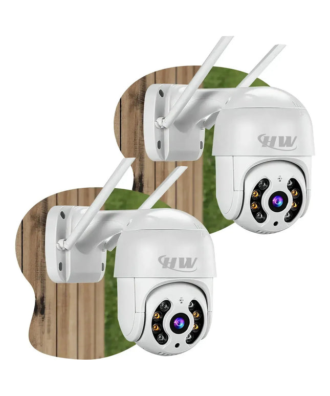 Kit 2 Câmeras Segurança Ip Interna Externa Wifi iCSee Infravermelho Prova D’Água - HW