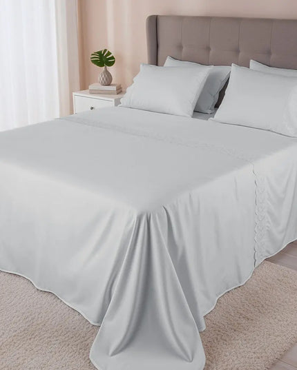 Jogo De Cama Casal Micro Percal 300 Fios 4 Peças Premium