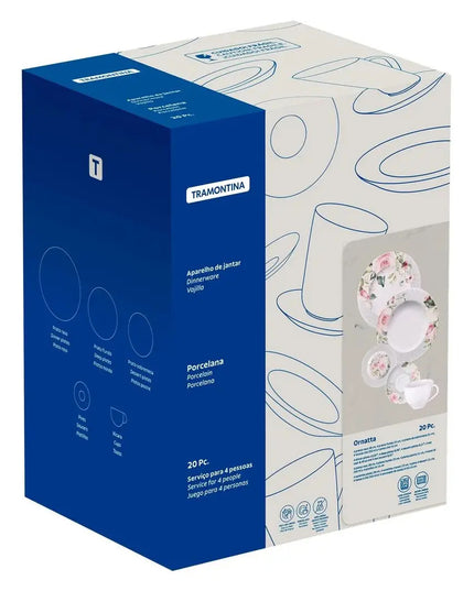 Aparelho de Jantar Tramontina Ornatta 20 Peças Branco