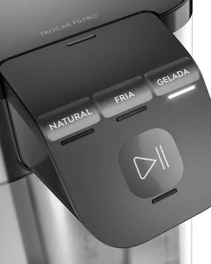 Purificador de Água Gelada Fria e Natural Elétrico Compacto Eletrônico placa Filtro refil 6 meses ou 3000l Painel Touch Bivolt Cinza PE12G Electrolux