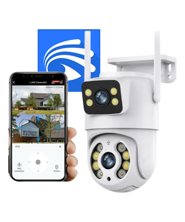 Câmera Dupla Segurança Ip Wifi Externa Lente 6mp App Yoosee