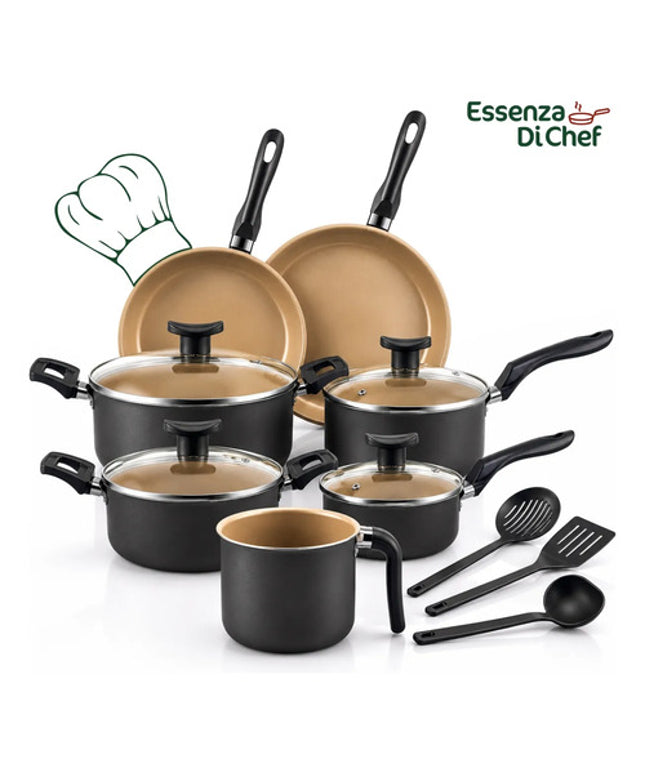 Conjunto Panelas Antiaderente 10 Peças Teflon Várias Cores