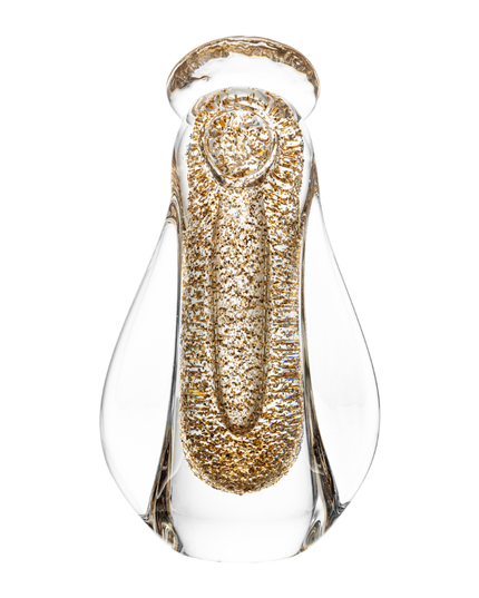 Figura de Nossa Senhora de Vidro Dourado 12cm