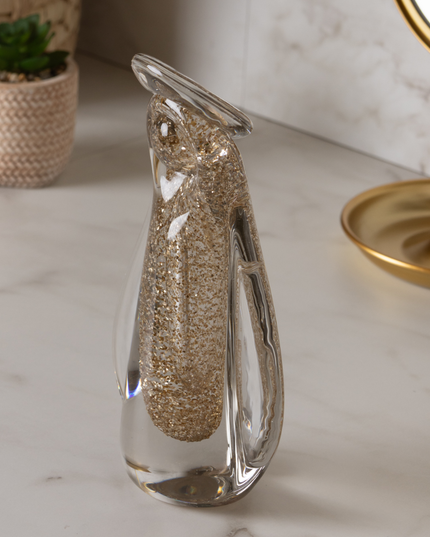 Figura de Nossa Senhora de Vidro Dourado 12cm