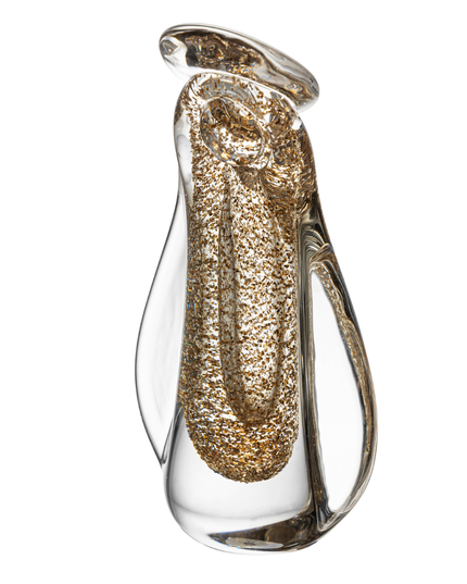 Figura de Nossa Senhora de Vidro Dourado 12cm