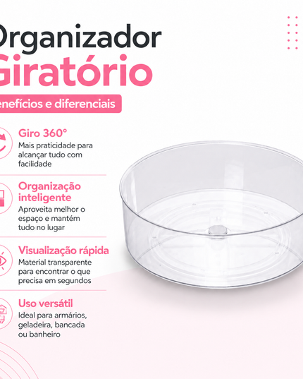 Organizador Giratório 23,5cm x 9cm