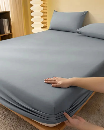 Lençol Casal 400 Fios Micropercal Jogo De Cama 3 peças Com Detalhe Em Ponto Palito
