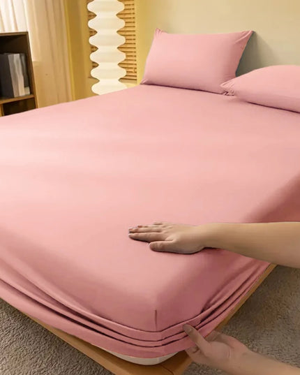 Lençol Casal 400 Fios Micropercal Jogo De Cama 3 peças Com Detalhe Em Ponto Palito
