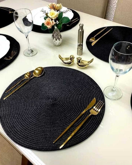 Novo Kit 2/4/8 Jogo Americano Redondo Jantar para Mesa Posta, Descanso de Prato Elegante