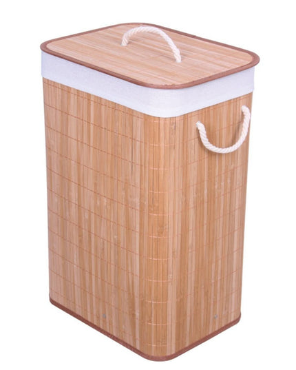 Cesto de Roupas Bambu com Tampa 60cm