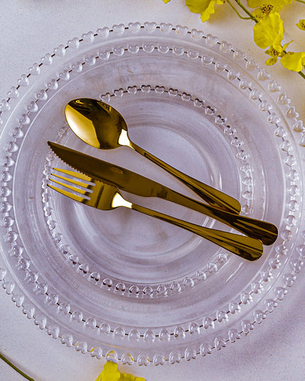 Faqueiro Dourado Aço Inox 24 Peças
