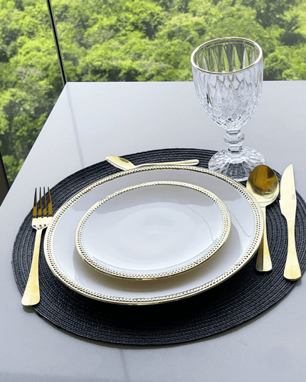 Faqueiro Dourado Aço Inox 24 Peças