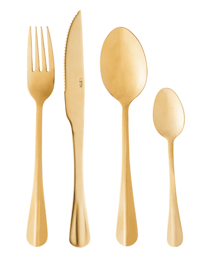 Faqueiro Dourado Aço Inox 24 Peças