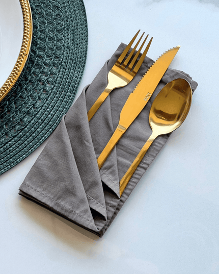 Faqueiro Dourado Aço Inox 24 Peças