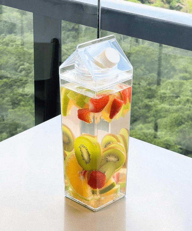 Garrafa Decorativa 1L Transparente para Organização de Bebidas