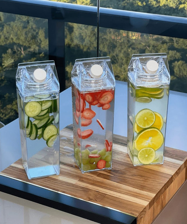 Garrafa Decorativa 1L Transparente para Organização de Bebidas