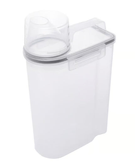 Kit 4 Potes Herméticos Porta Mantimento com Copo Medidor 2,3 Litros