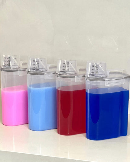 Kit 4 Potes Herméticos Porta Mantimento com Copo Medidor 2,3 Litros