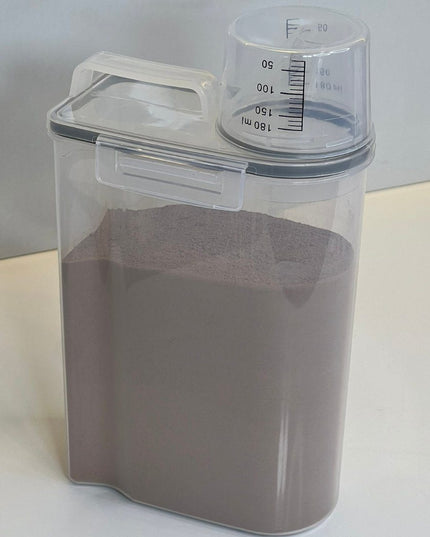 Kit 4 Potes Herméticos Porta Mantimento com Copo Medidor 2,3 Litros
