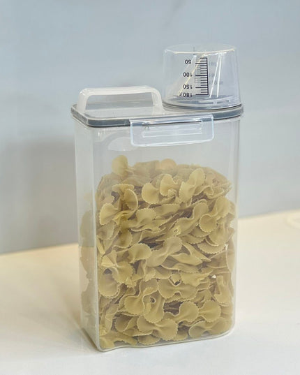 Kit 4 Potes Herméticos Porta Mantimento com Copo Medidor 2,3 Litros