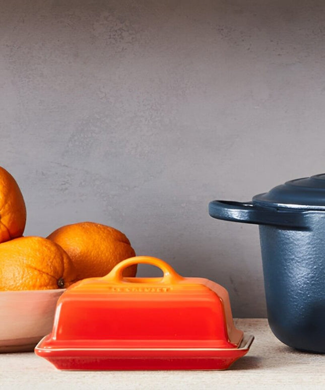 Manteigueira Cerâmica Laranja 17cm Le Creuset