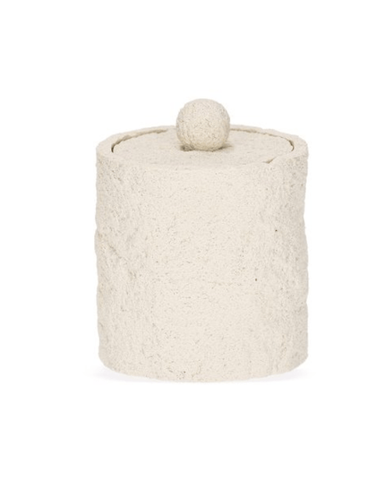 Pote Porta Objetos Multiuso Branco Polirresina Branco 11cm