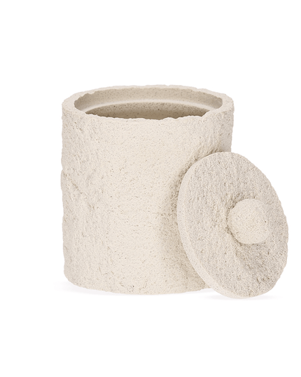 Pote Porta Objetos Multiuso Branco Polirresina Branco 11cm