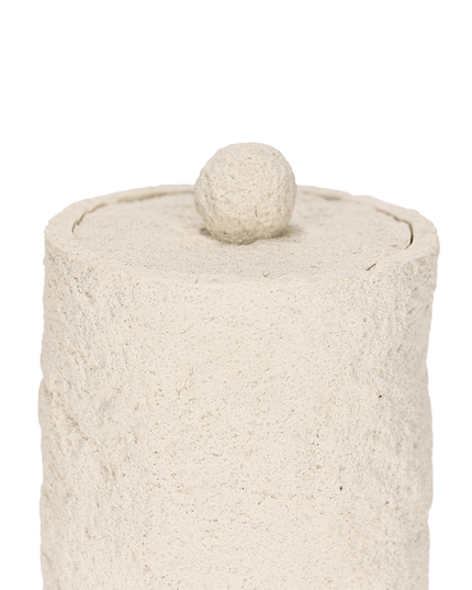 Pote Porta Objetos Multiuso Branco Polirresina Branco 11cm