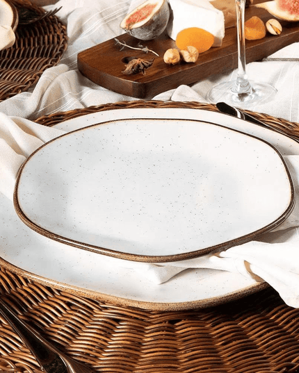Prato de Sobremesa Maresia de Porcelana 21,5cm