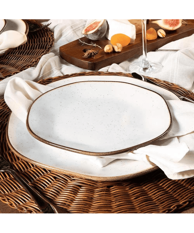 Prato de Sobremesa Maresia de Porcelana 21,5cm