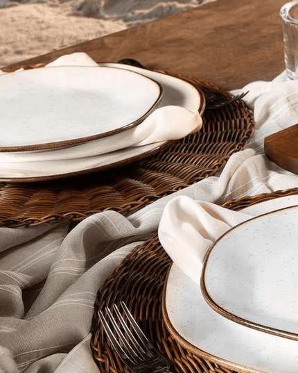 Prato de Sobremesa Maresia de Porcelana 21,5cm