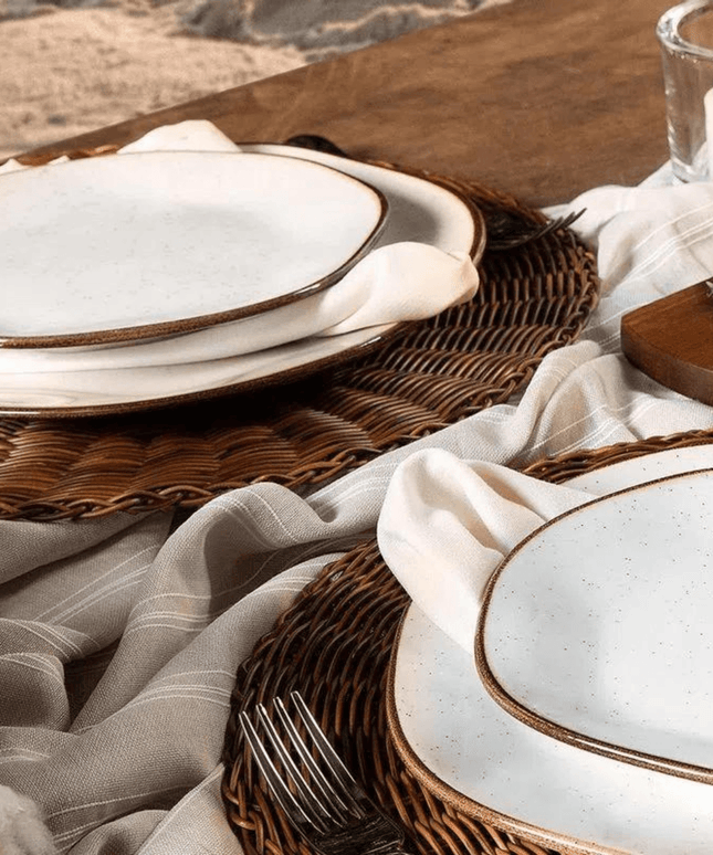 Prato de Sobremesa Maresia de Porcelana 21,5cm
