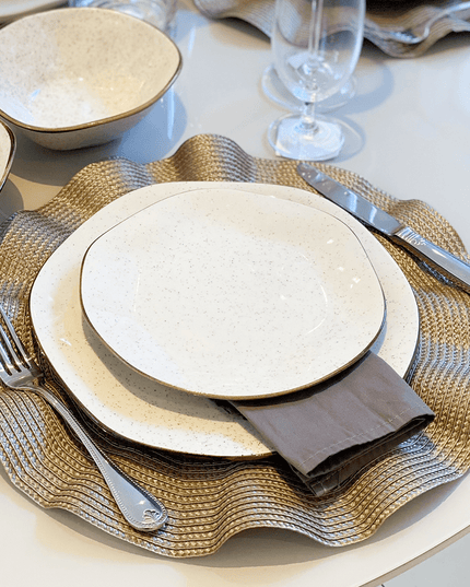 Prato de Sobremesa Maresia de Porcelana 21,5cm