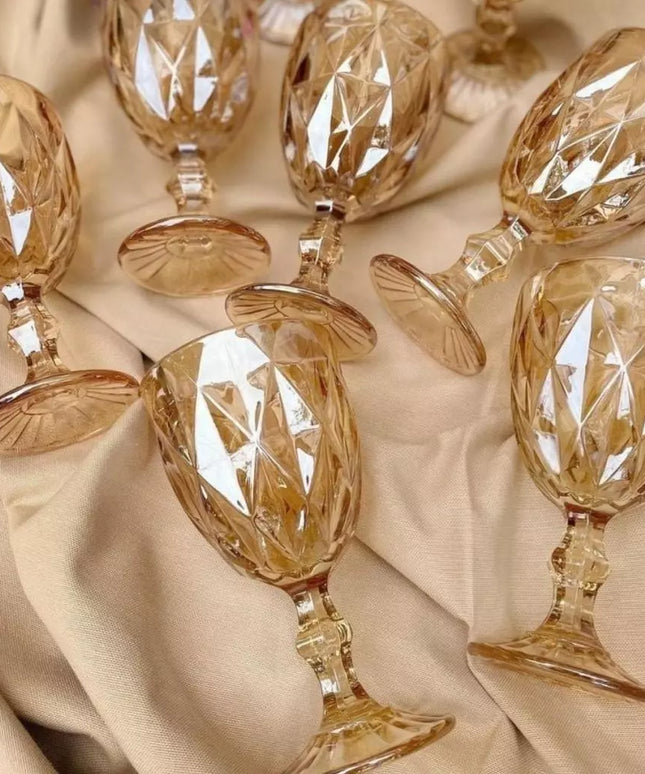 Conjunto de 6 Taças de Vidro Diamond
